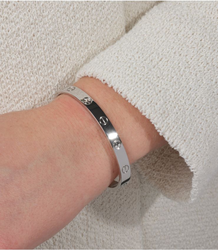 South Beach Statement Bangle Cuff Bracelet In Gold - Foto 8