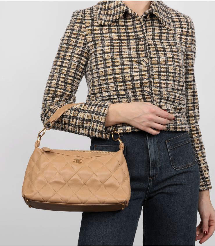 Chanel Pre-Owned Beige Classic Shoulder Bag CB1082 | Xupes