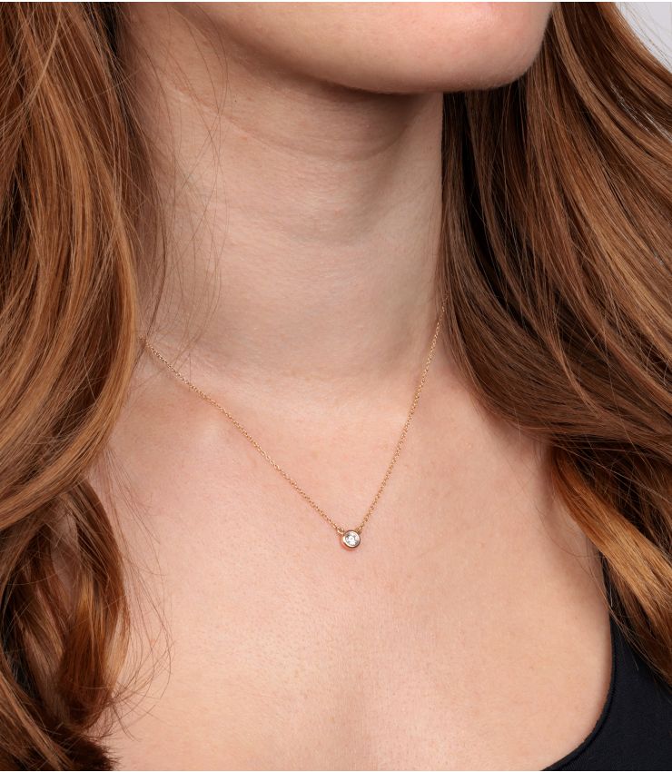 Tiffany Rose Diamonds by the Yard Solitaire Pendant J1456