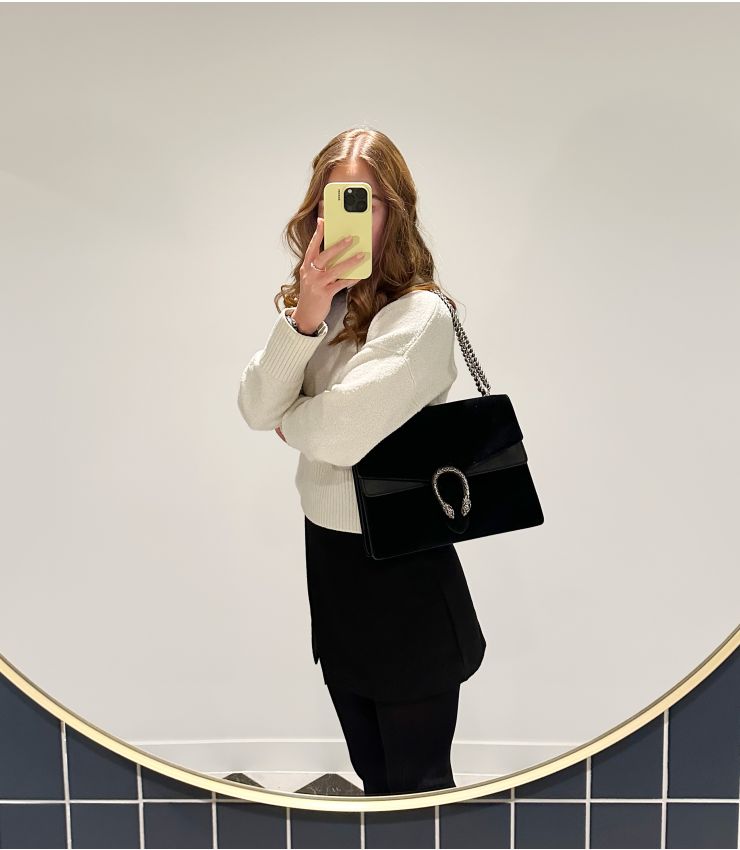 Shoulder Bag Black Dionysus Black Leather Dionysus Super Mini Bag