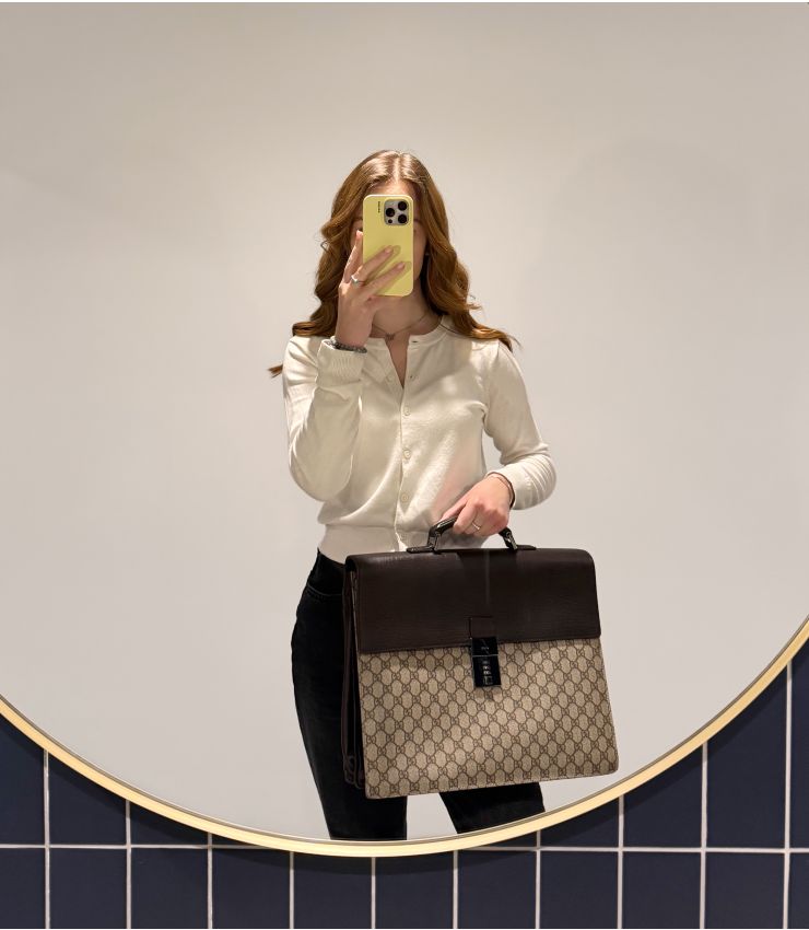 Gucci GG Supreme Vintage Briefcase CB1340 | Xupes