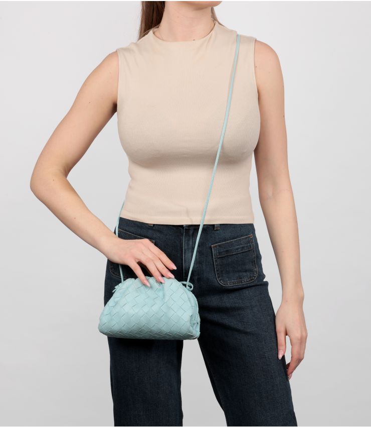 Bottega Veneta Light Blue Mini The Pouch HB5545 | Xupes
