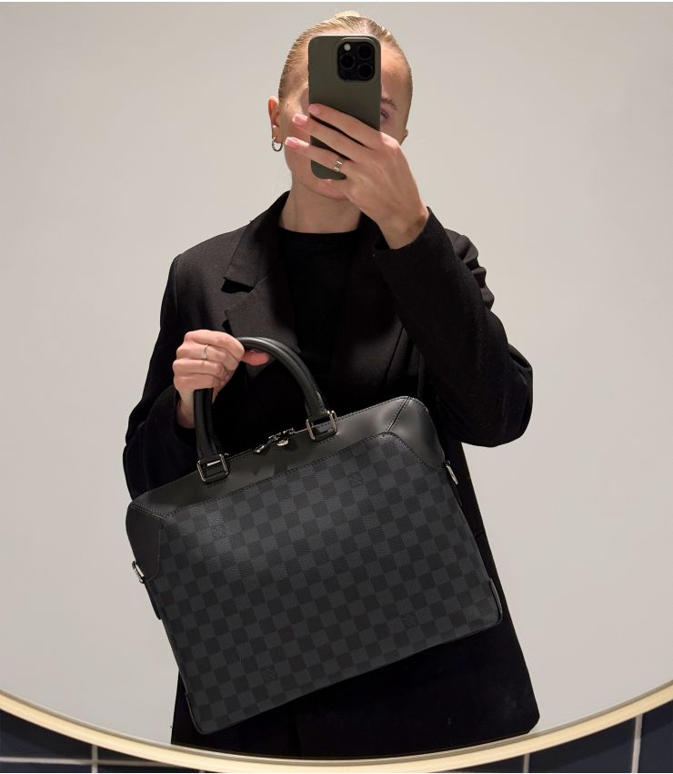 Louis Vuitton Damier Cobalt Oliver Porte Documents HB5801 | Xupes