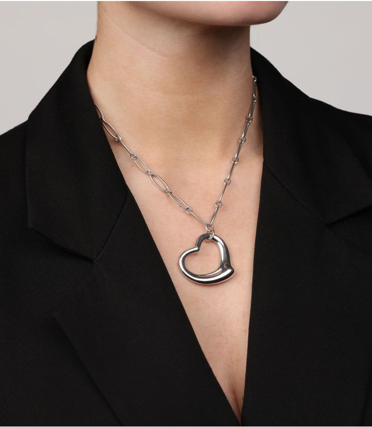 Tiffany & Co. Elsa Peretti Open Heart Necklace J1496 | Xupes