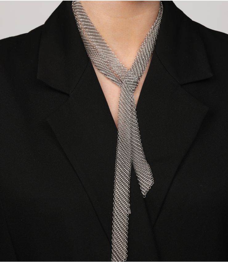 Sterling Silver Elsa Peretti Mesh Scarf 125cm Necklace