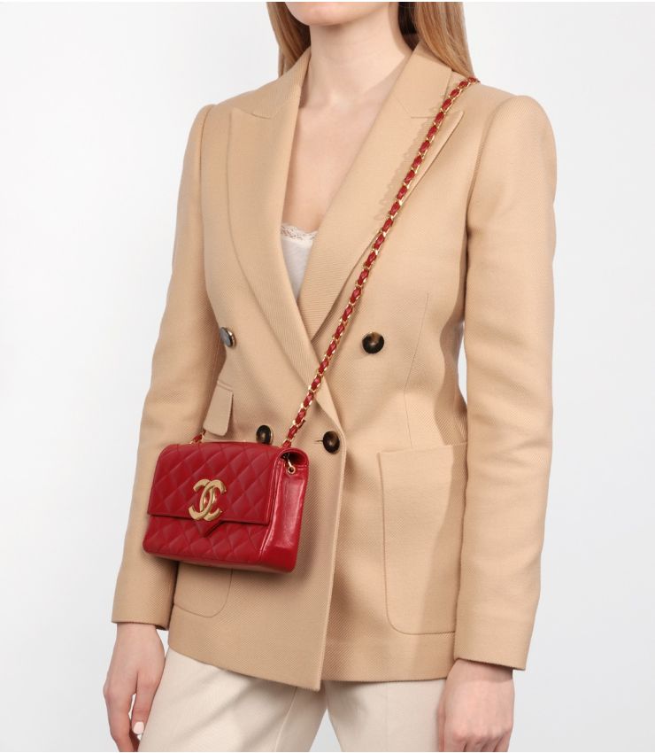 シックにときめく私へ◎【CHANEL】Classic Mini Bag with Hook Classic mini bag with hook - Lambskin & gold-tone metal