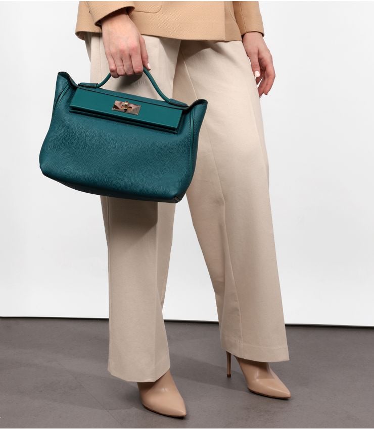 Hermès Pre-Owned Vert Bosphore 24/24 29cm Top Handle CB201 | Xupes