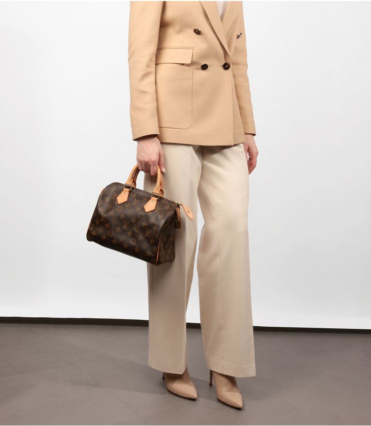 Louis Vuitton Brown Monogram Canvas Speedy 25 CB897 | Xupes