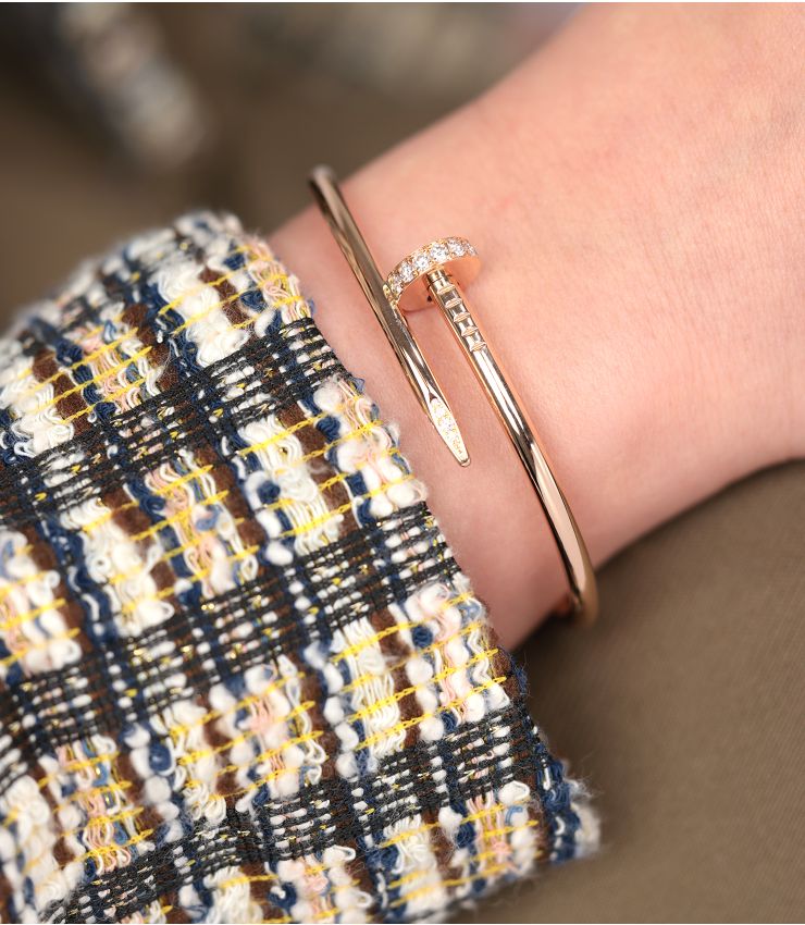 Cartier Diamond White Gold Juste un Clou Bracelet COMJ652 Xupes