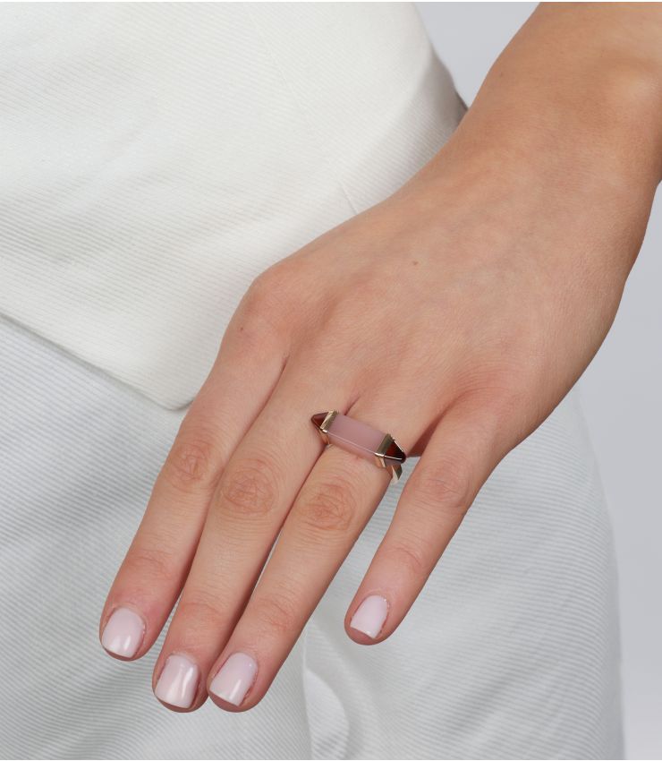 Cartier Chalcedony Garnet Les Berlingots Ring COMJ766 Xupes