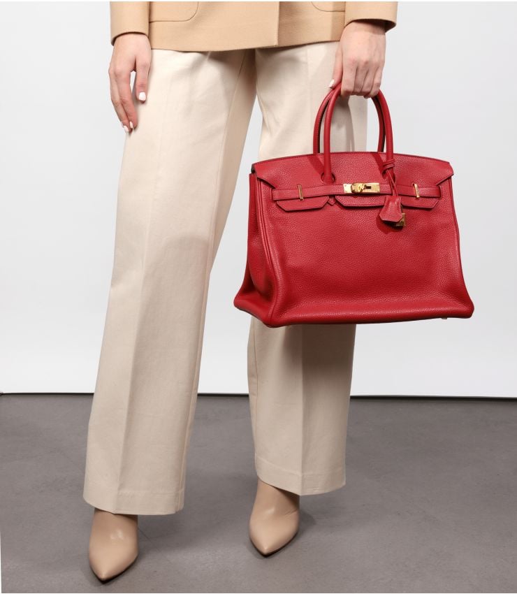 Hermès Pre-Owned Vermillion Birkin 35cm HB4358 | Xupes | Xupes