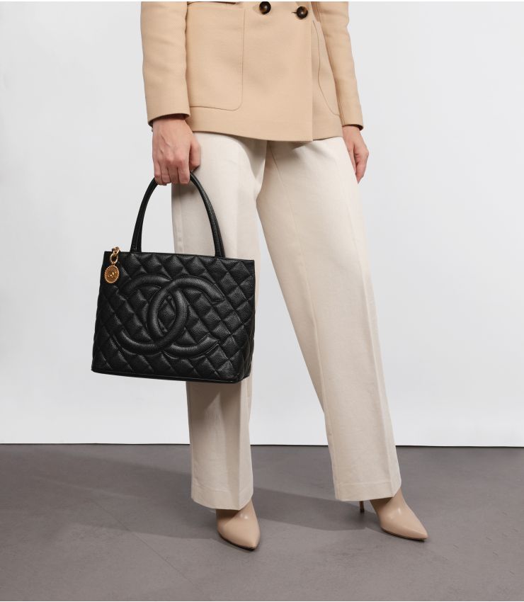 Caviar Leather Tote Chanel Vintage Medallion Tote CHANEL Medallion
