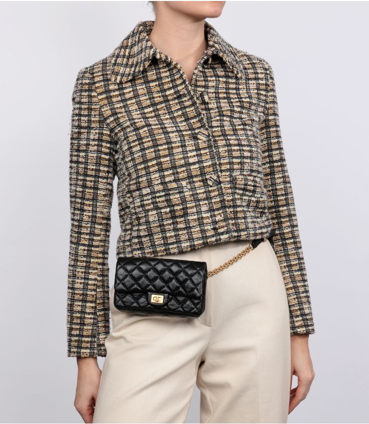Chanel Black Aged Calfskin 2.55 Reissue Belt Bag HB5460 | Xupes