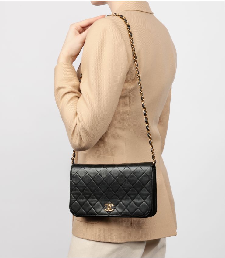 Chanel Black Small Classic Single Full Flap Bag HB5487 Xupes