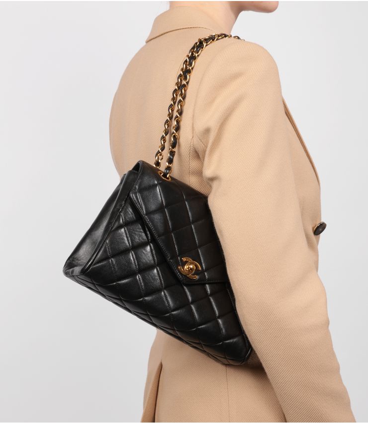Chanel Black Medium Envelope Classic Flap Bag HB5494 | Xupes