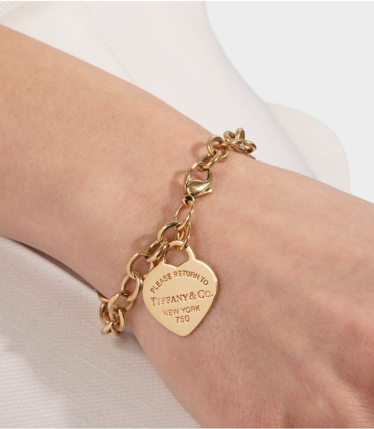 Tiffany Return to Tiffany Heart Tag Bracelet J1301 Xupes