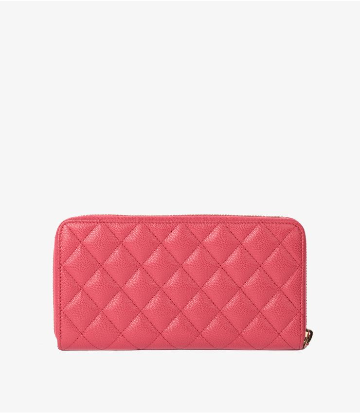 Chanel Pink Caviar Classic Long Zipped Wallet AA0181 | Xupes