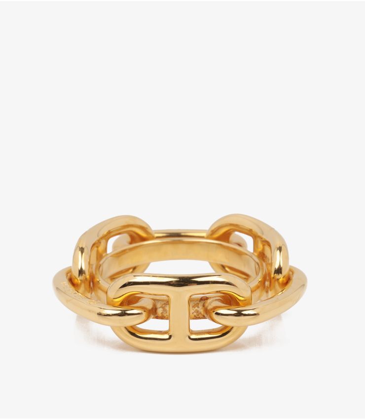 Hermès Pre-Loved Gold Regate Scarf 90 Ring AA0243 | Xupes