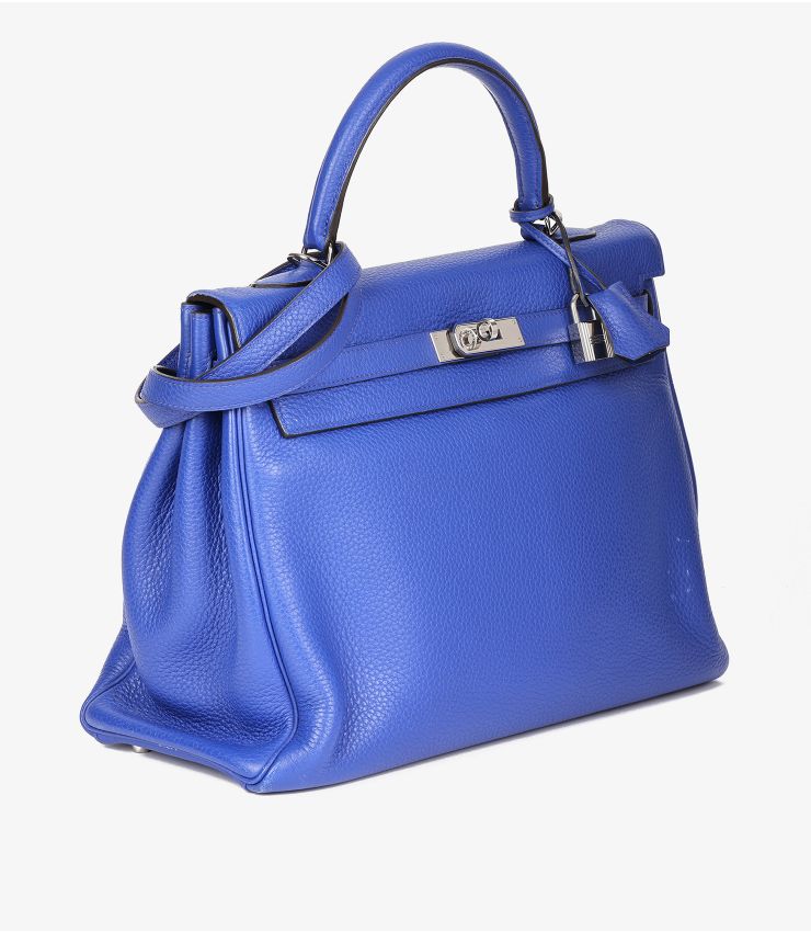 HERMES ブレスレット Kelly Dog Exreme Bleu Electrique Hermes Bleu Electrique Shiny Alligator Gold Plated Kelly Dog