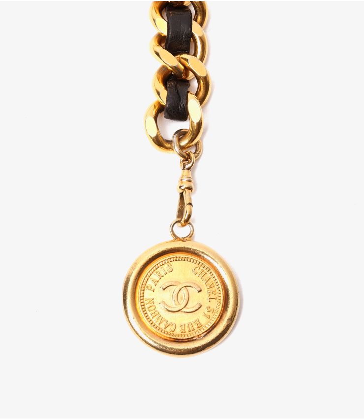 CHANEL ベルト CHANEL 17B CC Logo Belt Black/ Red 75 - Timeless Luxuries