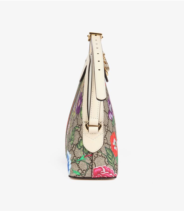 Gucci White Pigskin & GG Flora Small Ophidia Bag CB714 | Xupes