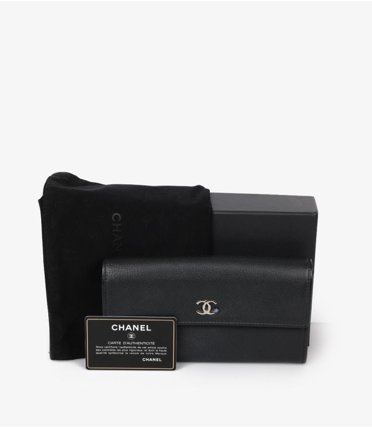 Chanel Pre-Owned Goatskin Leather Classic Long Wallet AA0317 | Xupes