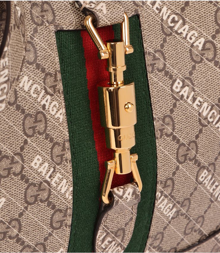 バッグ GUCCI BALENCIAGA Jackie BAG Gucci x Balenciaga Black/White Leather The Hacker Project