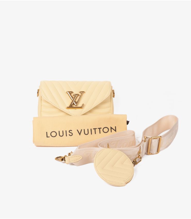 Banane Yellow Quilted Calfskin Leather New Wave Multi-Pochette