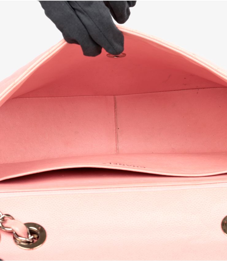 Chanel Pre-Owned Pink Jumbo Classic Single Flap Bag CB1351 | Xupes