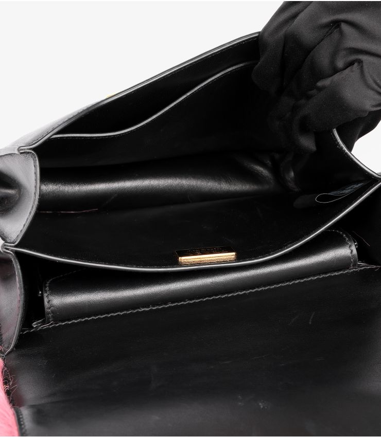Prada Pre-Owned Pink Calf Fur Small Cahier Crossbody CB1009