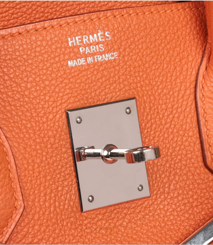HERMESオレンジ フェルト　used Hermès Orange H Togo Leather Vintage Birkin 35cm HB5264 | Xupes