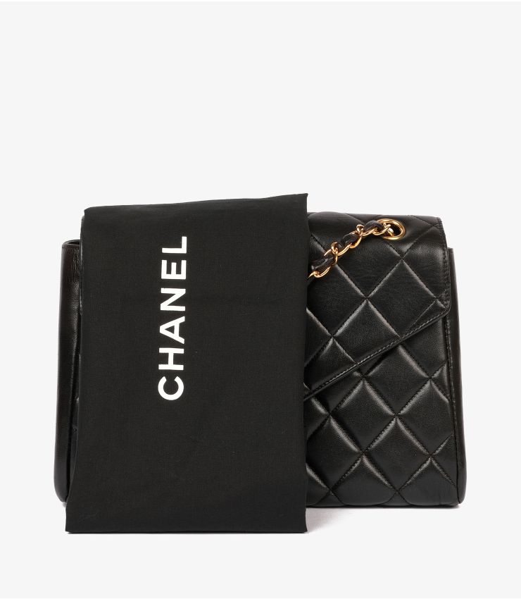 Chanel Black Vintage Medium Envelope Classic Flap HB5726 | Xupes
