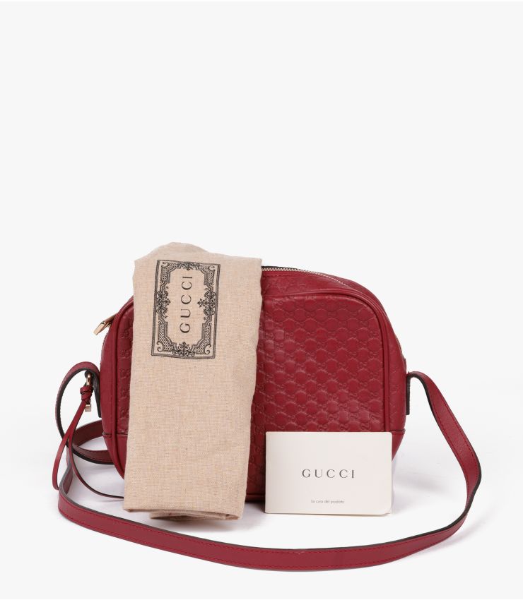 Gucci Red Microguccissima Mini Bree Messenger HB5613 Xupes