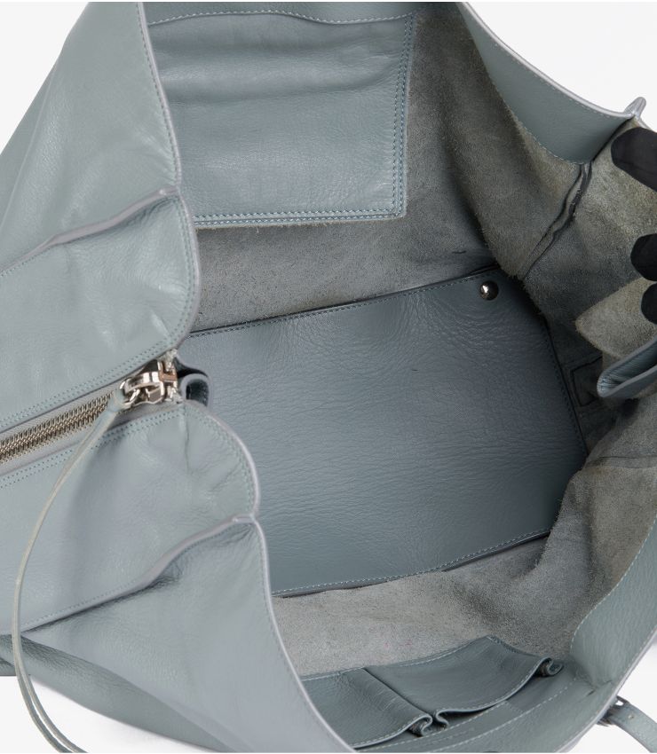 Balenciaga Gris Glace Zip Around Papier A4 Tote CB753 | Xupes