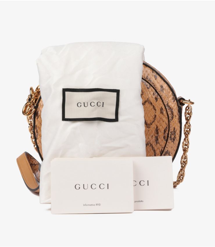 ショルダーバッグ・ポシェット GUCCI Caramel Leather Reversible Shopping Bag Gucci Caramel Python Round Ophidia Shoulder Bag HB5220 | Xupes
