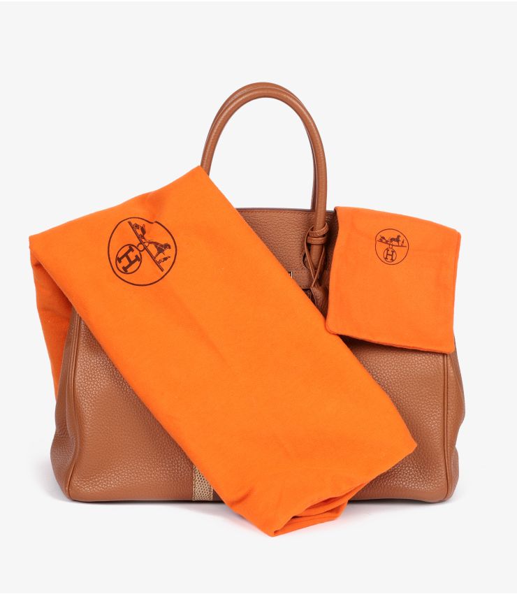 Hermès Gold, Marron d'Inde Ficelle Club Birkin 35cm HB5596