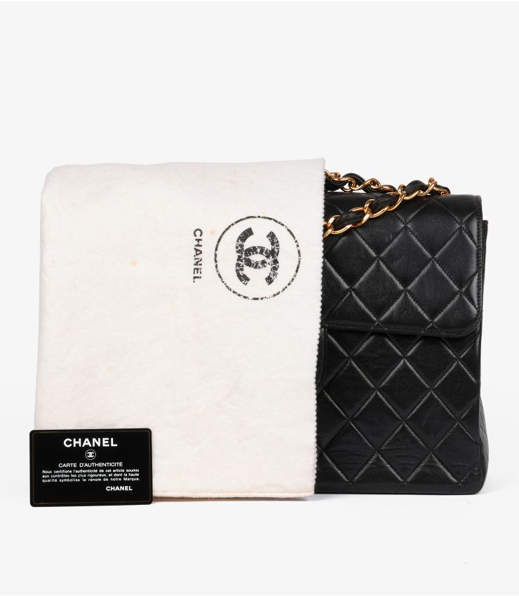 Chanel Pre-Owned Black Jumbo XL Classic Single Flap Bag HB5582 | Xupes
