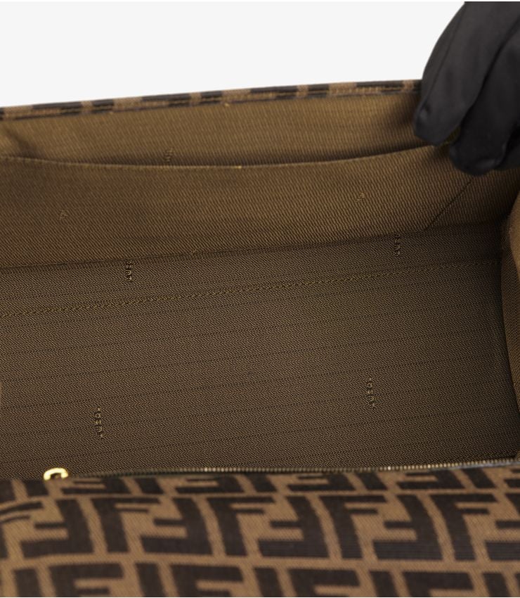 Fendi Pre-Owned Brown Canvas Top Handle Shoulder Bag HB4368