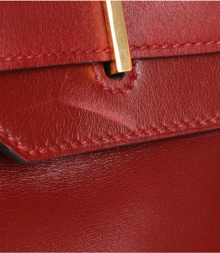 Hermès Rouge Vif Box Calf Vintage Birkin 35cm HB4882 | Xupes