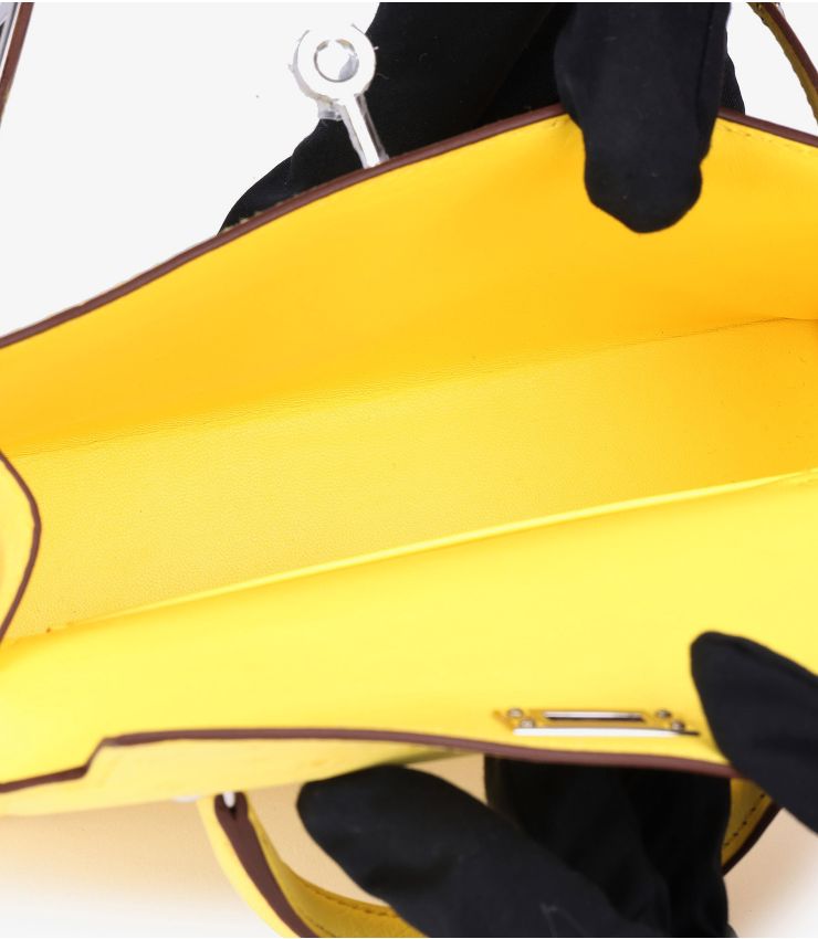 Hermès Jaune Citron Ostrich Kelly 20cm II Sellier JJLG057