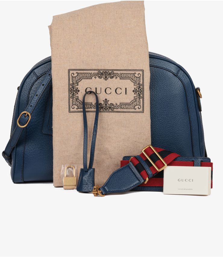 Gucci Blue Grained Calfskin Diana Duffle Bag HB5268 | Xupes