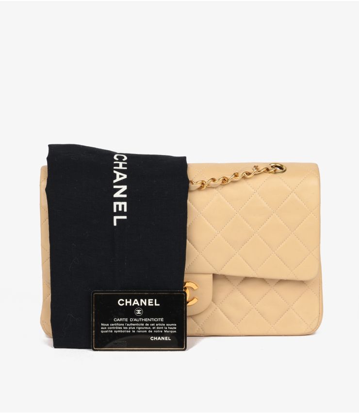 Chanel Beige Medium Classic Double Flap Bag HB5305 | Xupes