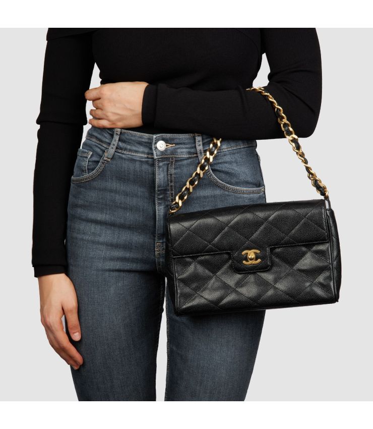 Chanel Pre-Owned Black Medium Classic Single Flap Bag HB4649