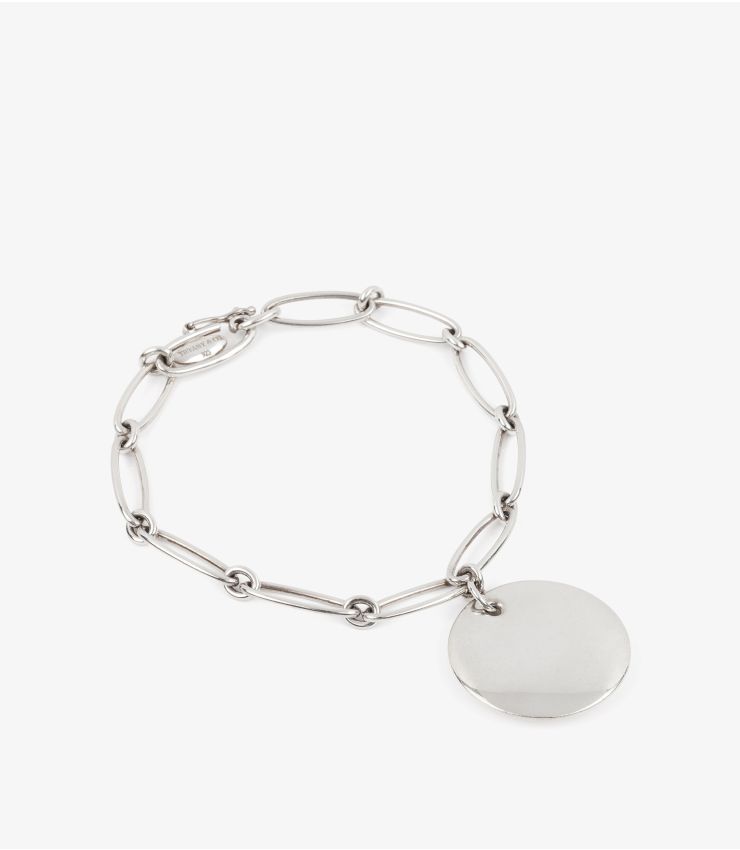 Tiffany & Co. Pre-Owned Silver Disc Large Link Bracelet J1571 | Xupes