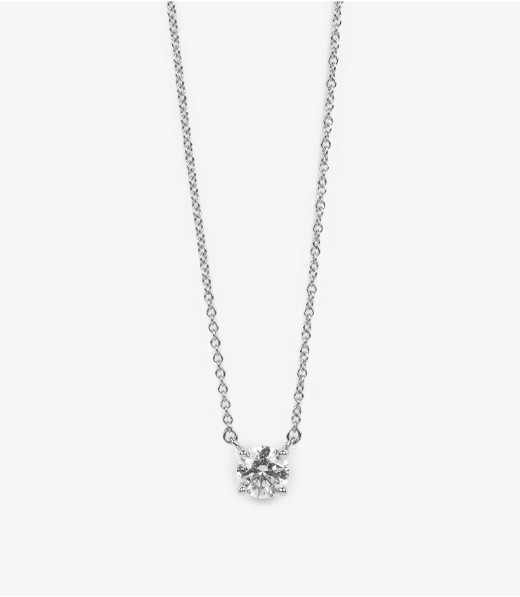 Brilliant cut Diamond Platinum Solitaire Pendant