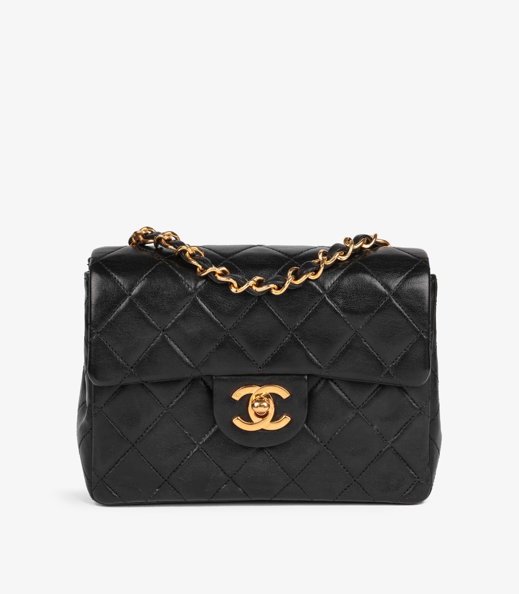 Chanel Black Quilted Vintage Square Mini Flap Bag HB5231 | Xupes