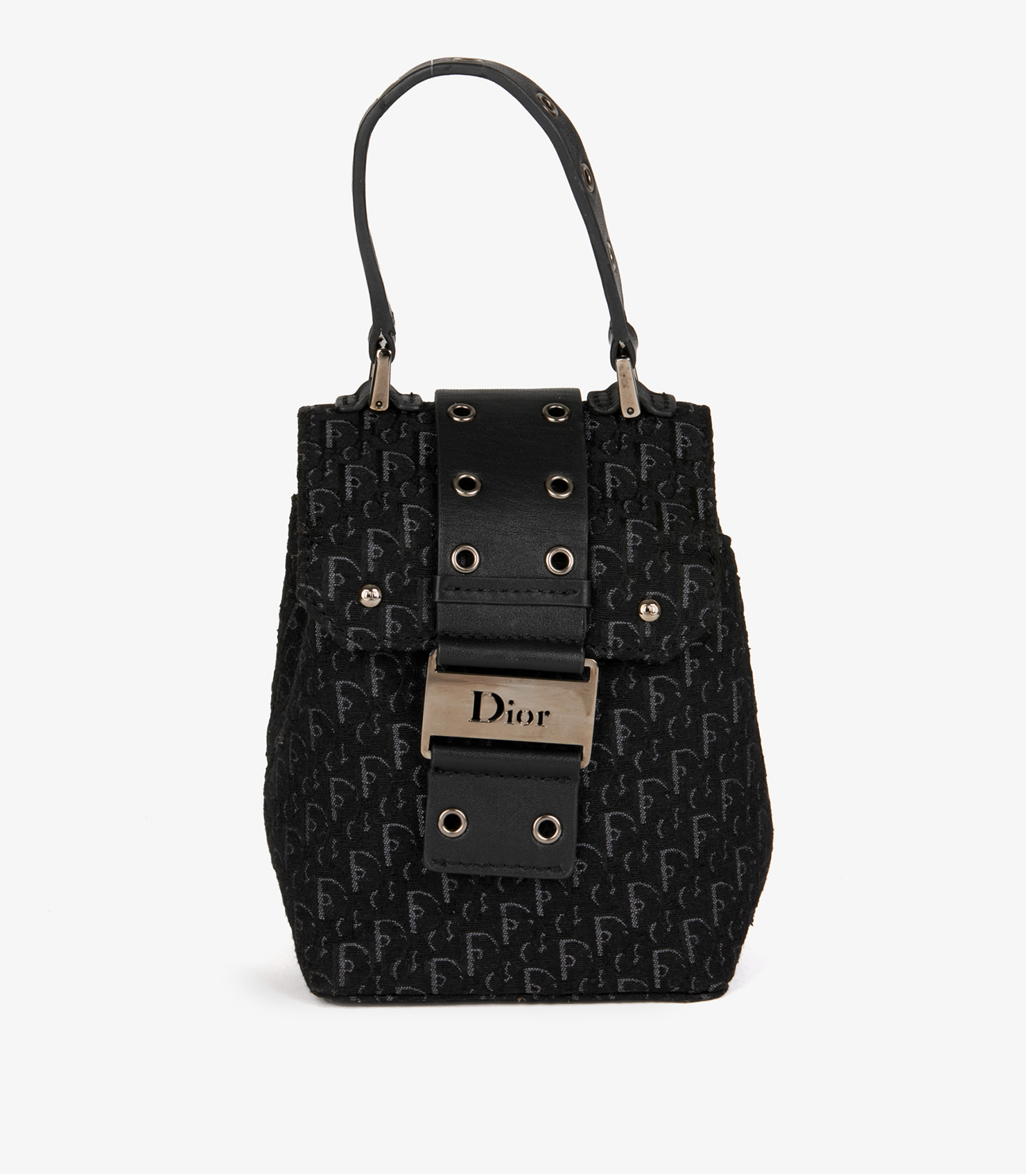 Christian Dior Black Vintage Top Handle Box Bag HB4508 | Xupes