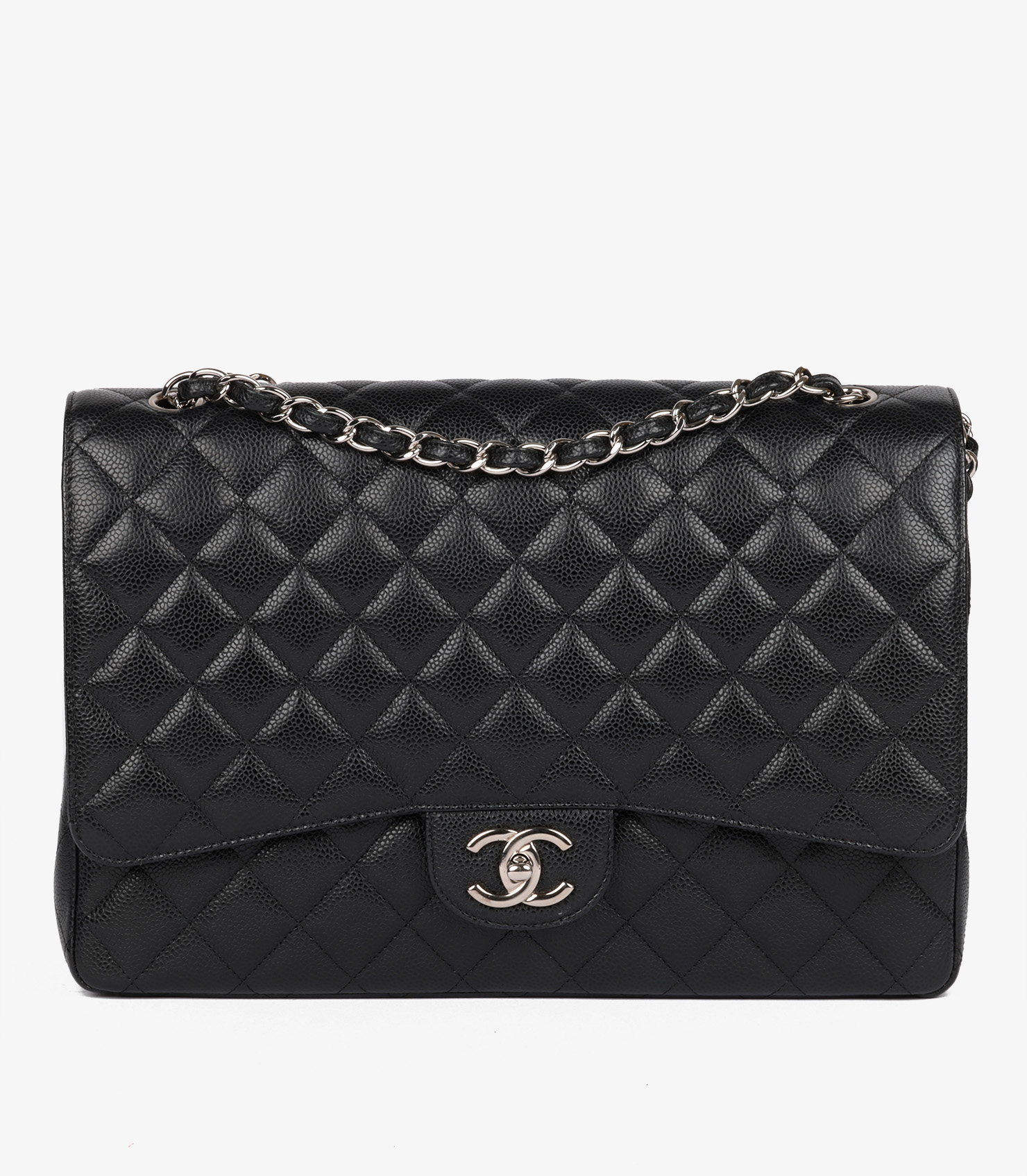 Chanel Red Lambskin Maxi Classic Double Flap Bag HB5163 | Xupes Chanel Red Lambskin Maxi Classic Double Flap Bag HB5163 | Xupes