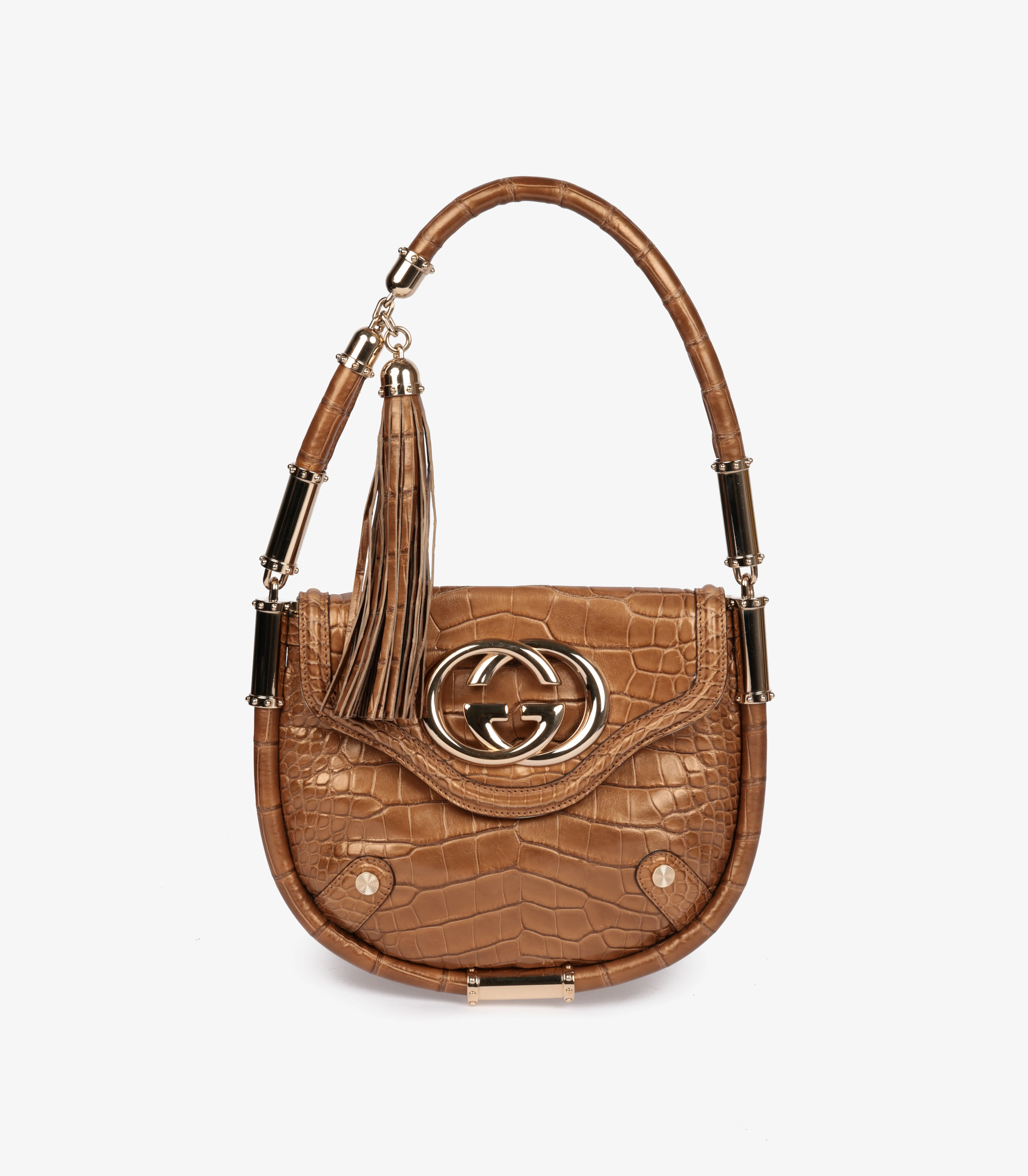 Gucci Black Python Vintage Large Indy Top Handle CB1215 | Xupes