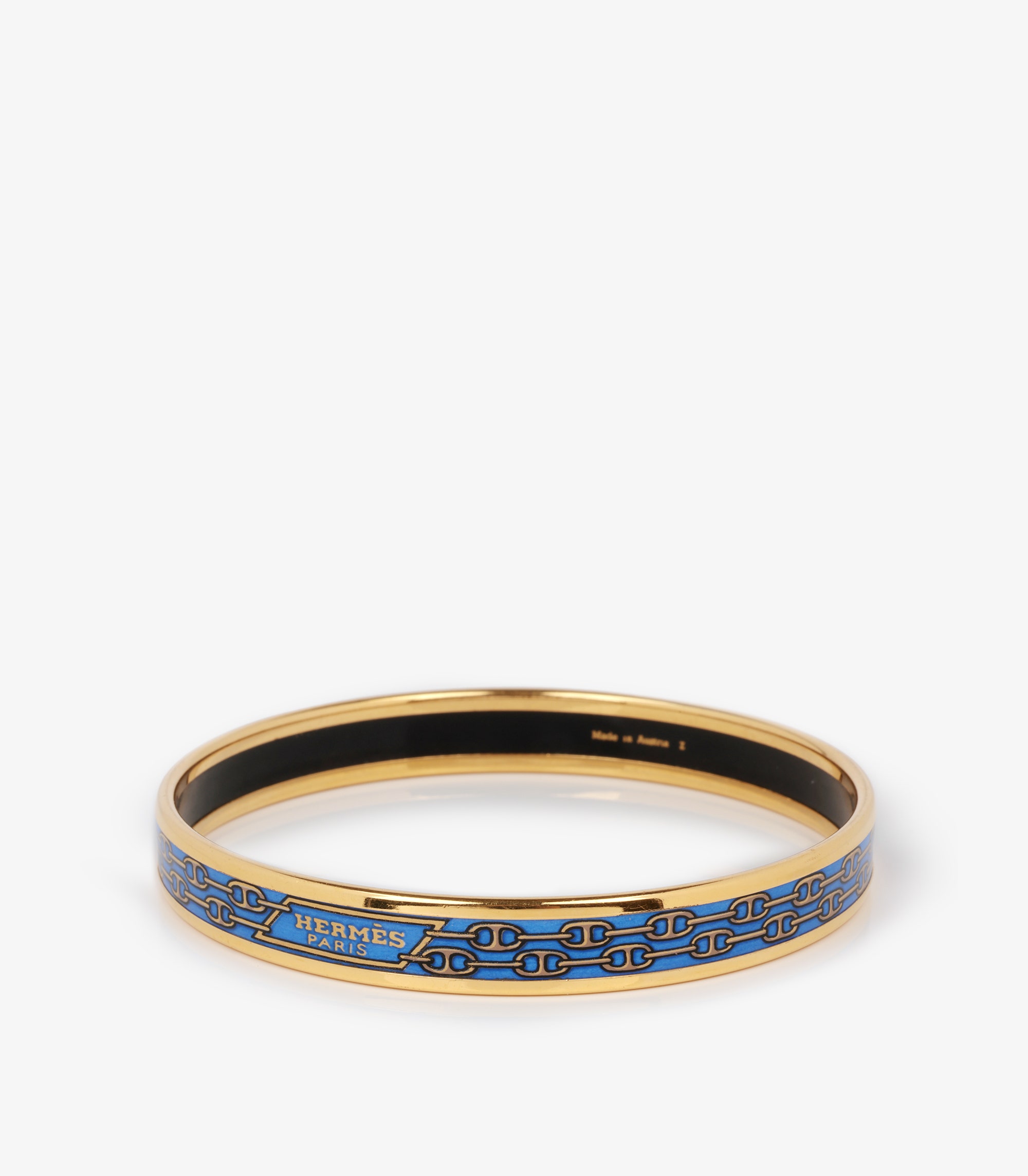 Blue Royal Enamel Gold Tone Chaine d'Ancre Bracelet